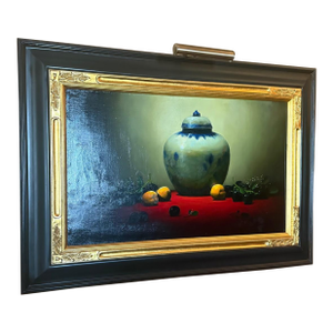 Framed Still Life Oil Painting by Sean Farrell — Classic Elegance in Luminous Detail