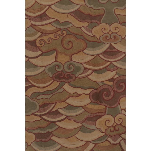Vintage European Flatweave With Cloud Bands in Earth Tones - Rug & Kilim For Sale In New York - Image 6 of 10