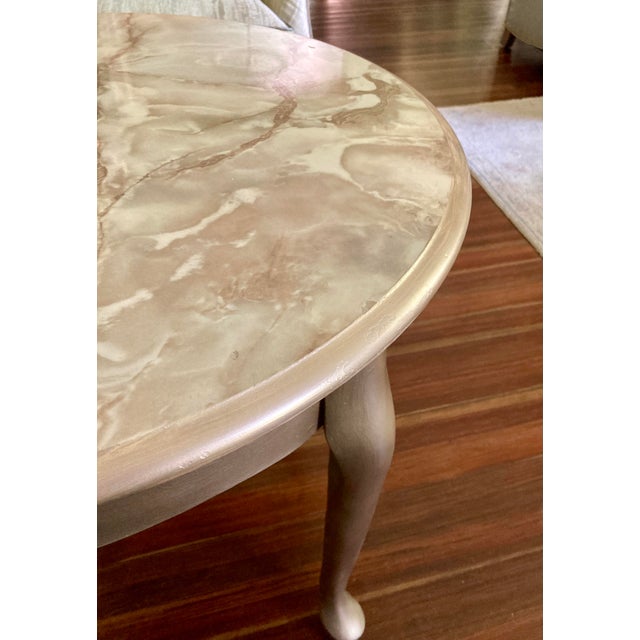 Vintage Coffee/Side Tables With Faux Marble Tops For Sale In Columbia, SC - Image 6 of 12