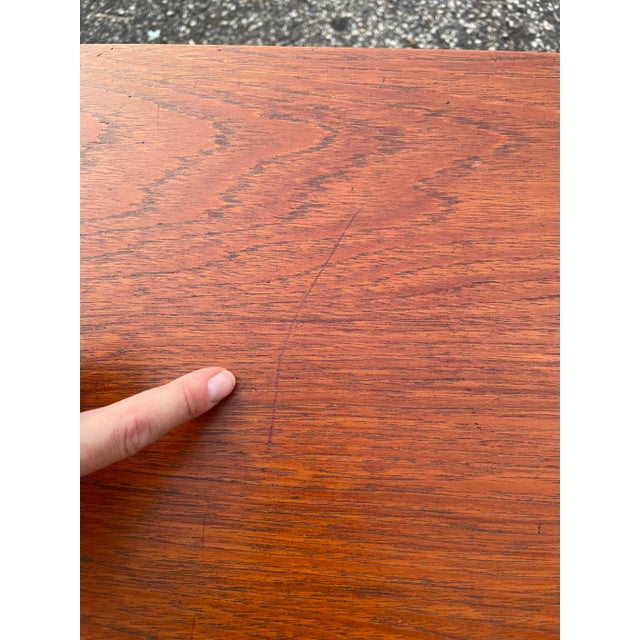 Vintage Refinished Arne Vodder Teak Drop Leaf Desk For Sale - Image 9 of 10