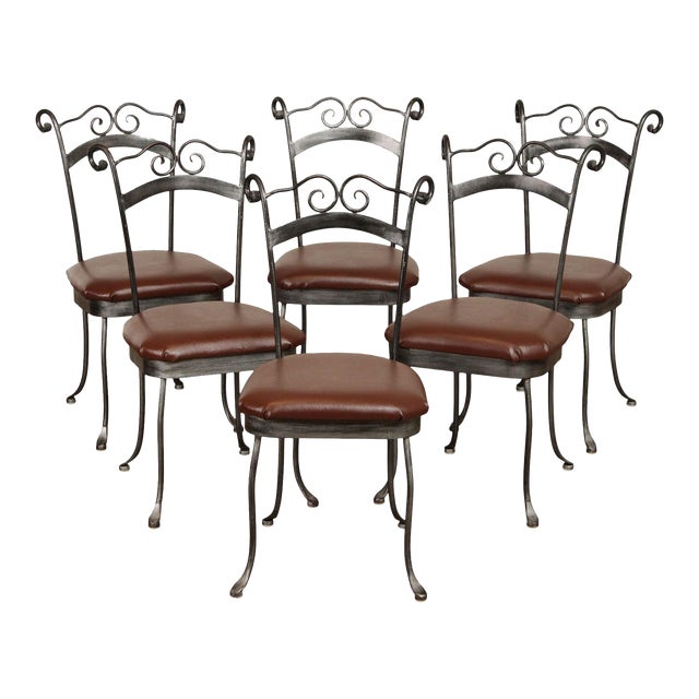 Hand Iron Dining Chairs Set of 6 Chairish
