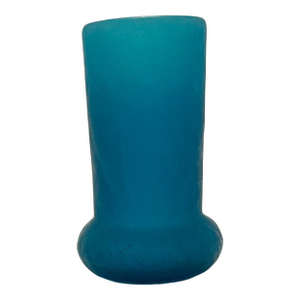 Vintage Turquoise Crackle Glass Vase