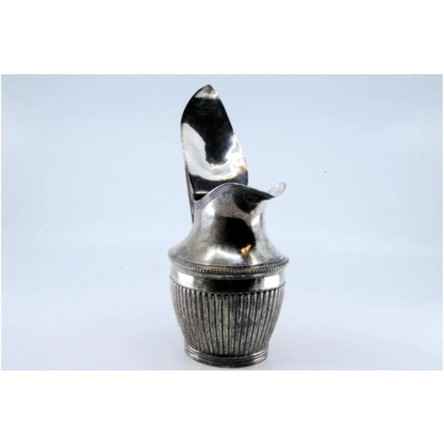 Fluted Silver Milk Jug For Sale - Image 4 of 11
