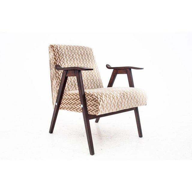 Brown Walnut Armchair, Poland, 1960s For Sale - Image 8 of 8