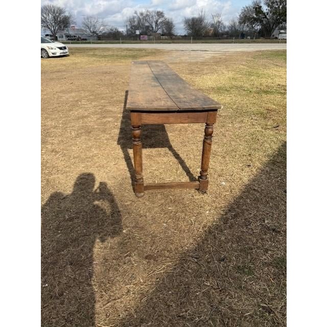 18th Century 18th Century Long French Country Solid Oak Farm Dining Table For Sale - Image 5 of 17