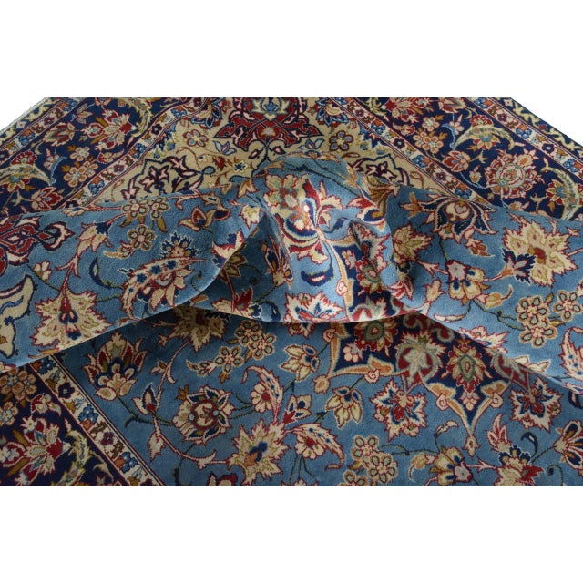 Middle Eastern Hand-Knotted Isfahan Rug For Sale - Image 12 of 14