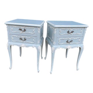 1900s French Louis XVI Mint Beech Nightstands – 2 Pieces For Sale