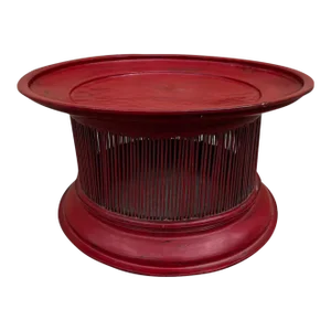 Vintage Burmese Lacquered Tray Stand