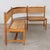 French Curved Wood and Woven Banquette Bench, France 1950s For Sale - Image 3 of 13