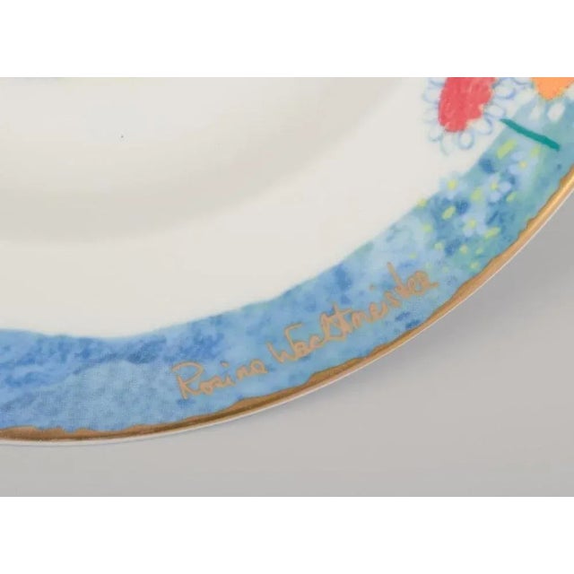 Ceramic Soup Plates with Cat Motifs by Rosina Wachtmeister for Goebel, Germany, Set of 6 For Sale - Image 7 of 9