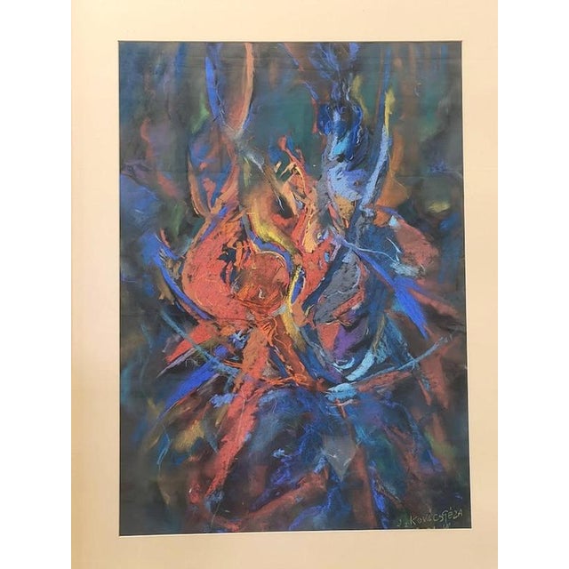 Contemporary Sz. Kovács Géza, Shaman Dance II, Pastel Painting, 2001, Framed For Sale - Image 3 of 8