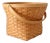 Vintage Splint Weave Basket With Bail Handle For Sale