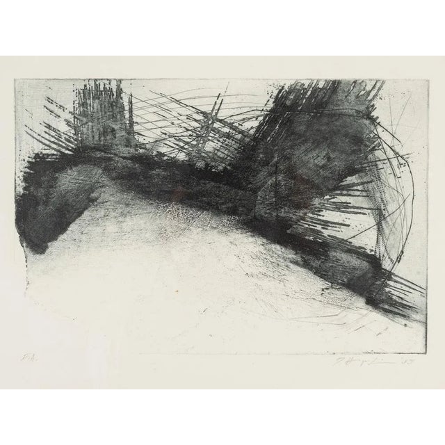 Detlef hagenbäumer "day and night". B/w woodcut on thick paper in a set of 3. Hand-signed artist's copy (proof - e.a.)...