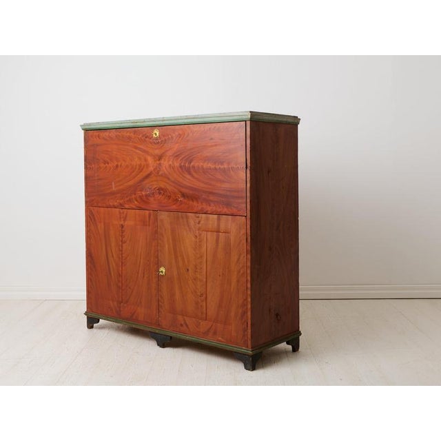 Antique Swedish Gustavian Secretary in Pine, 1850s For Sale - Image 6 of 14