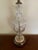 Waterford Crystal Mid-Century Cut Crystal and Brass Hollywood Regency Style Lamp For Sale - Image 4 of 12