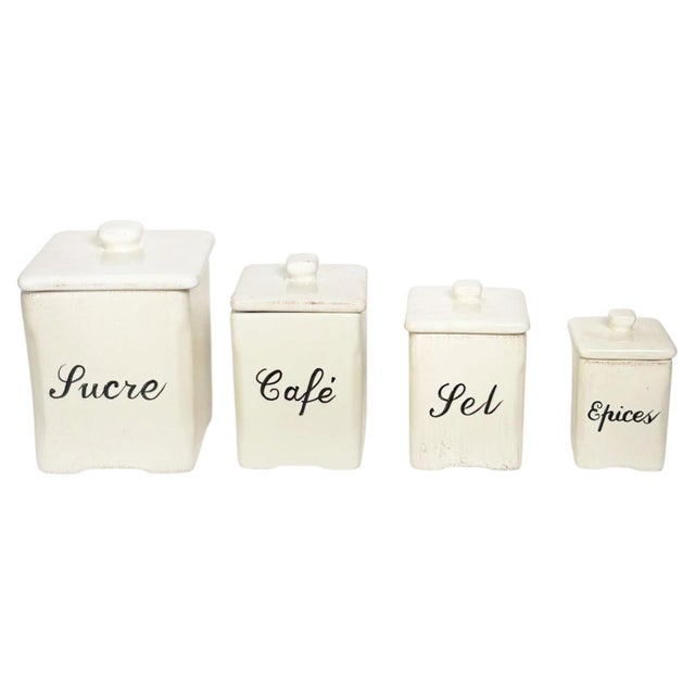 Ceramic Spices Boxes, France, 1960s, Set of 4 For Sale - Image 10 of 10