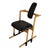 Ergonomically Shaped Flysit Rocking Chair in Black Leather Upholstery with Wooden Frame by Peter Opsvik for Stokke For Sale - Image 9 of 9