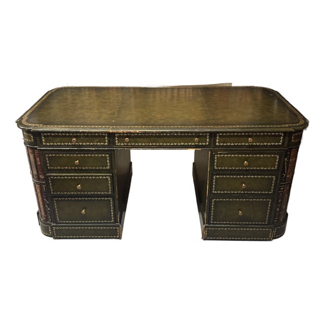 Vintage Maitland-Smith “Library of Books” Partner’s Desk For Sale