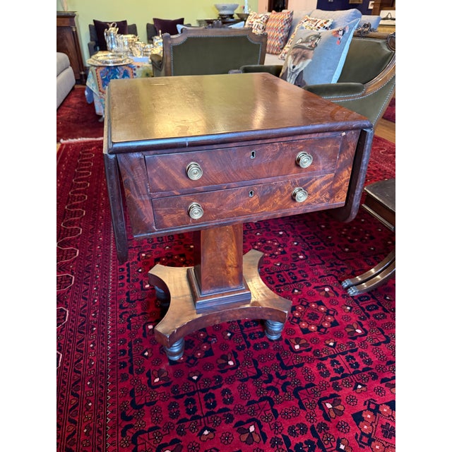 Traditional Late 19th Century American Empire Drop Leaf Side Table For Sale - Image 3 of 8