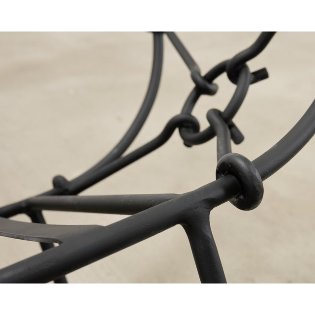 Neoclassical Style Horned Aluminum Bench After Diego Giacometti For Sale - Image 14 of 18