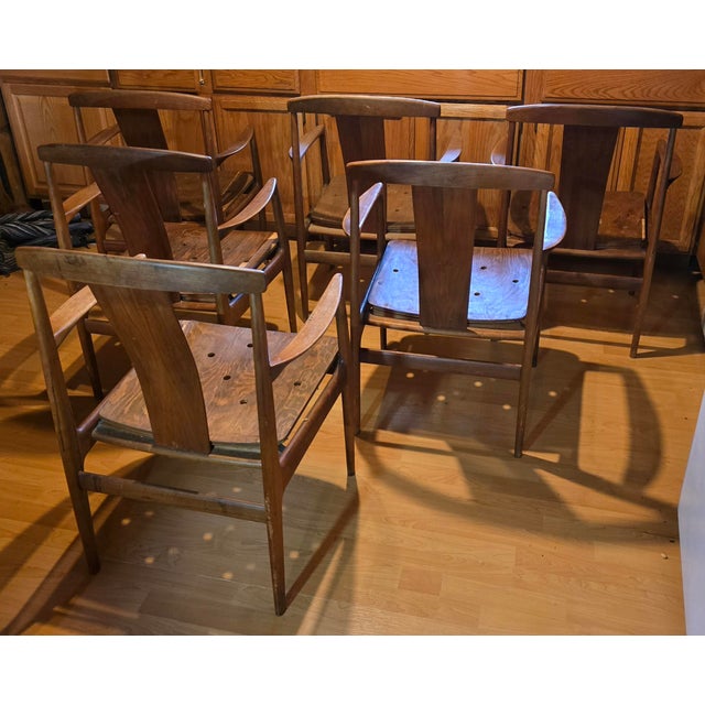 Set of Six Teak Original Mid-Century 1960s Folke Ohlsson by Dux Circa 1960's For Sale - Image 6 of 7