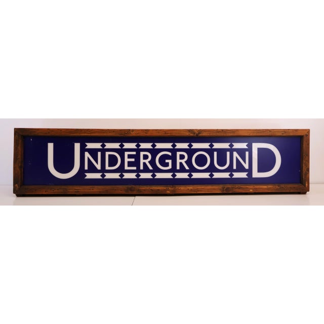 London Transport Underground Panel Wooden Lightbox, 1950s For Sale - Image 3 of 4