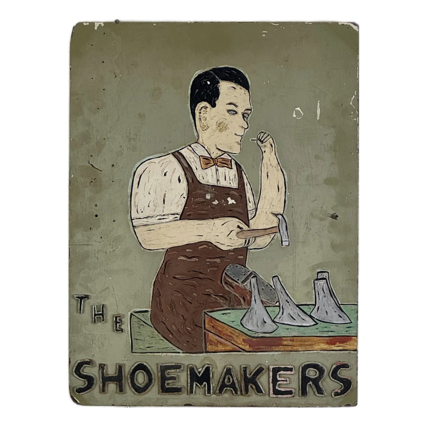 Astounding 1920s Art Deco Hand Painted 