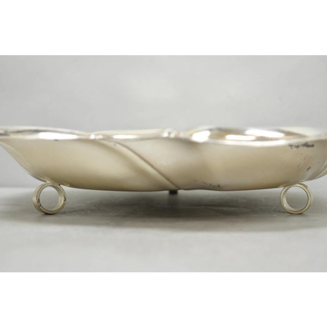 Vintage Caravelle Victorian Style Silver Plated Scalloped Serving Dish Bowl For Sale - Image 4 of 13