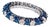 Late 20th Century Size 8.75 14K White Gold Blue Diamond Eternity Band Ring For Sale
