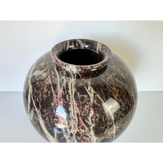 Postmodern 1980s Postmodern Faux Marble Vase For Sale - Image 3 of 11