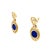 14k Yellow Gold Lapis Lazuli Dangle Earrings, A Pair For Sale - Image 4 of 6