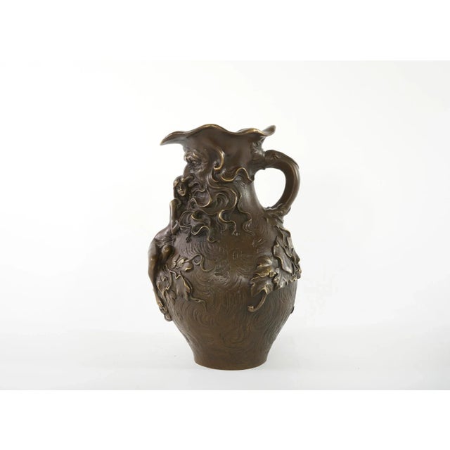19th Century Art Nouveau Style Bronze Vase For Sale - Image 12 of 13