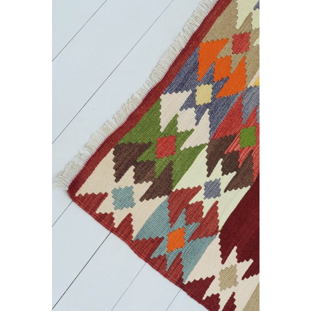 Vintage Turkish Kilim Rug-5′6″ × 7′10″ For Sale - Image 11 of 13
