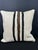Turkish Hemp Pillow Cushion Natural Beige Black Cushion Cover 20"x20" For Sale - Image 4 of 4