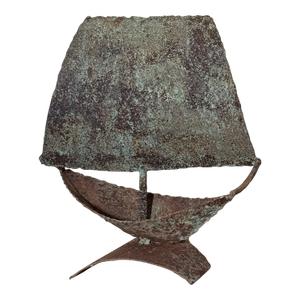 Early 21st Century Bronze Artist Made Brutalist Style Boat Sculpture