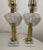 Pair of Tall Vintage Brass Crystal Marble Electric Parlor Table Lamps Antique For Sale - Image 11 of 12