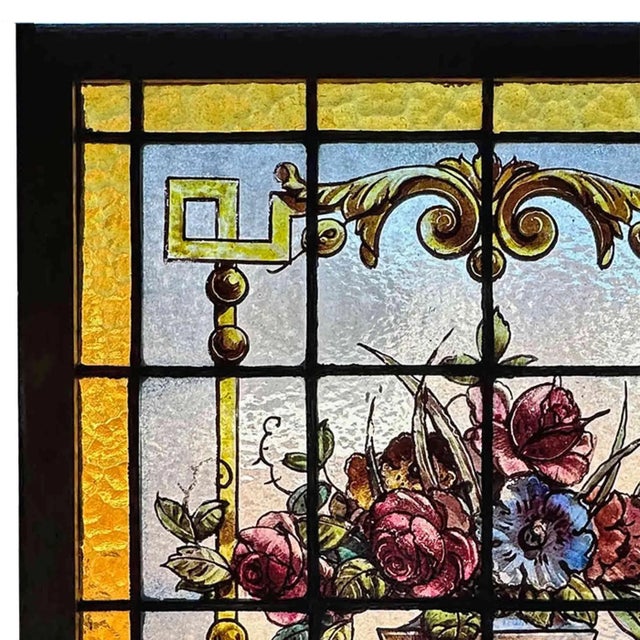 Antique Stained Glass Window For Sale - Image 4 of 7