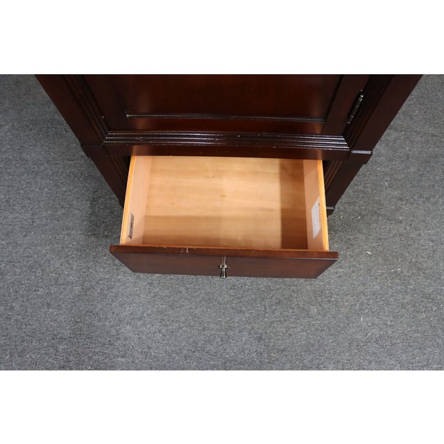 Wood American Signature Cherry Linen Press Cabinet With Drawer For Sale - Image 7 of 14