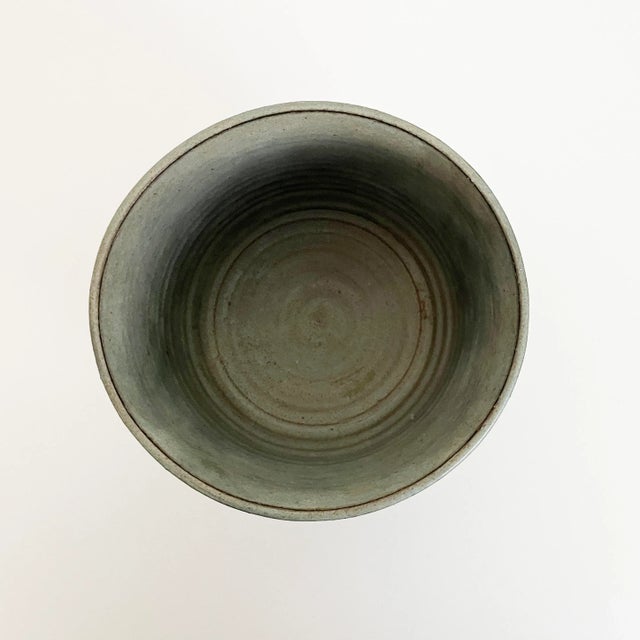 Mid-Century Modern Mid-Century Celadon Lotus Flower Planter Pot For Sale - Image 3 of 7