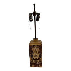 Mid 20th Century Roger Capron French Ceramic Table Lamp Figure of a Woman Decoration Vallauris