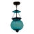 Vintage Turquoise Blue Hundi Lantern, Electrified With Canopy For Sale