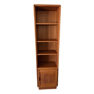 1970s Mid Century Danish Modern Cabinet Uldum Mobler Hutch Compact Display Teak Shelf For Sale