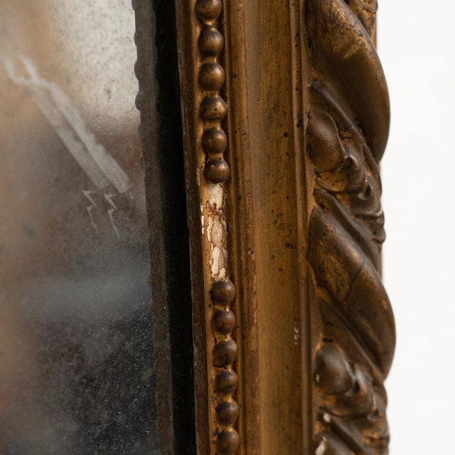 Early 20th Century Napoleon III Gilded Wood and Stucco Mirror For Sale - Image 13 of 14