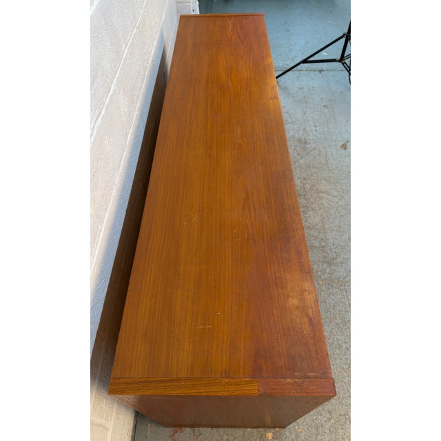 Vintage Danish Teak Sliding Door Credenza For Sale - Image 15 of 18