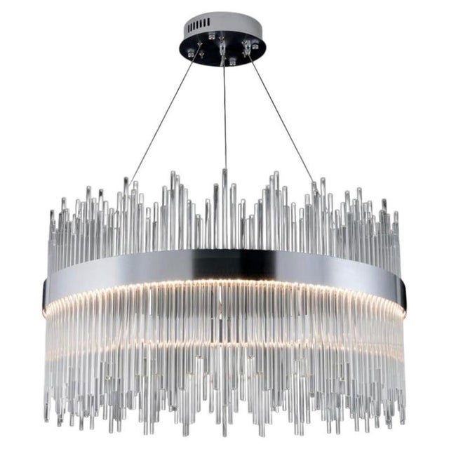 Collection Spiga Chandelier in Metal and Glass by Jago For Sale - Image 15 of 15