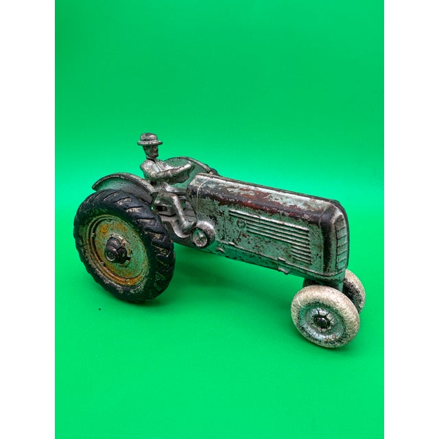 Antique Arcade Oliver 70 Row Crop Cast Iron Toy Tractor Driver 1930s Farm Toy For Sale - Image 9 of 10