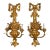 Vintage Italian Brass & Crystal Wall Sconces - a Pair For Sale