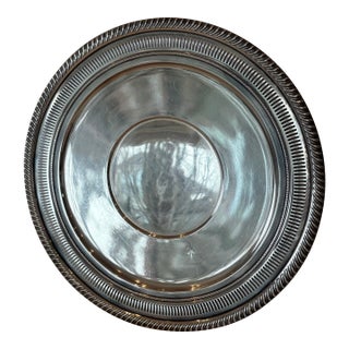 Mid 20th Century Sterling Silver Round Platter For Sale