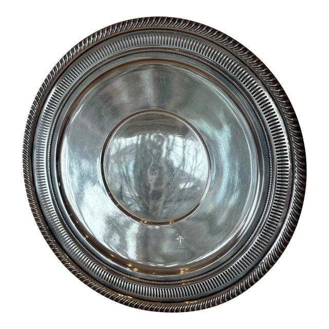 Mid 20th Century Sterling Silver Round Platter For Sale