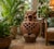 Vintage Italian-Style Terracotta Owl Garden Statue & Lantern For Sale - Image 9 of 12